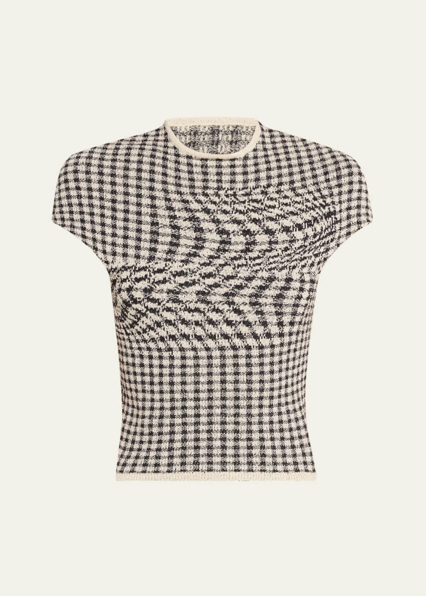 MM6 Maison Margiela Check Short-Sleeve Top