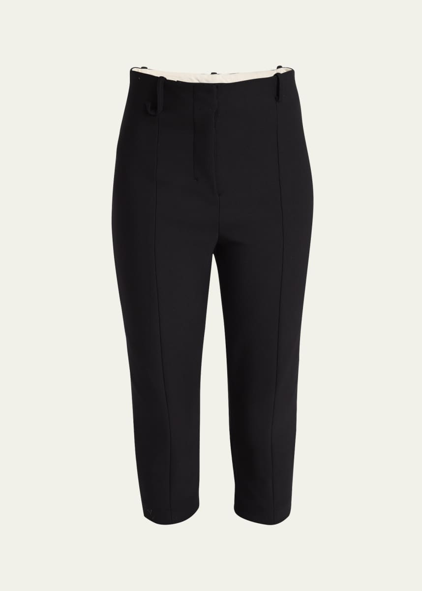 Jacquemus Pintuck Skinny-Leg Capri Pants