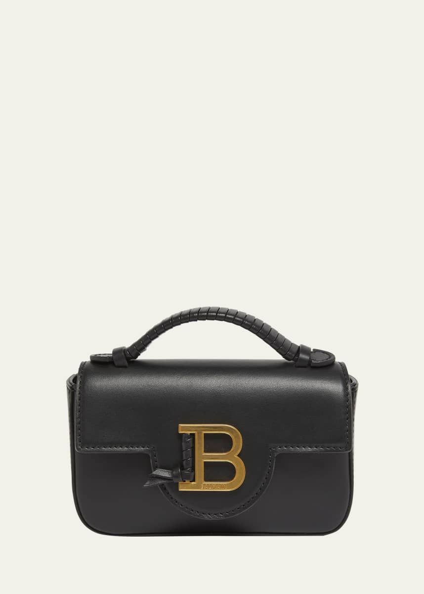 Balmain BBuzz 17 Mini Top-Handle Bag in Calfskin