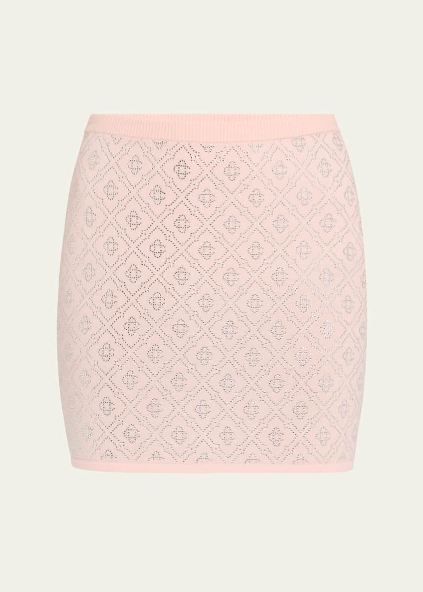 CASABLANCA Crystal Monogram Mini Skirt