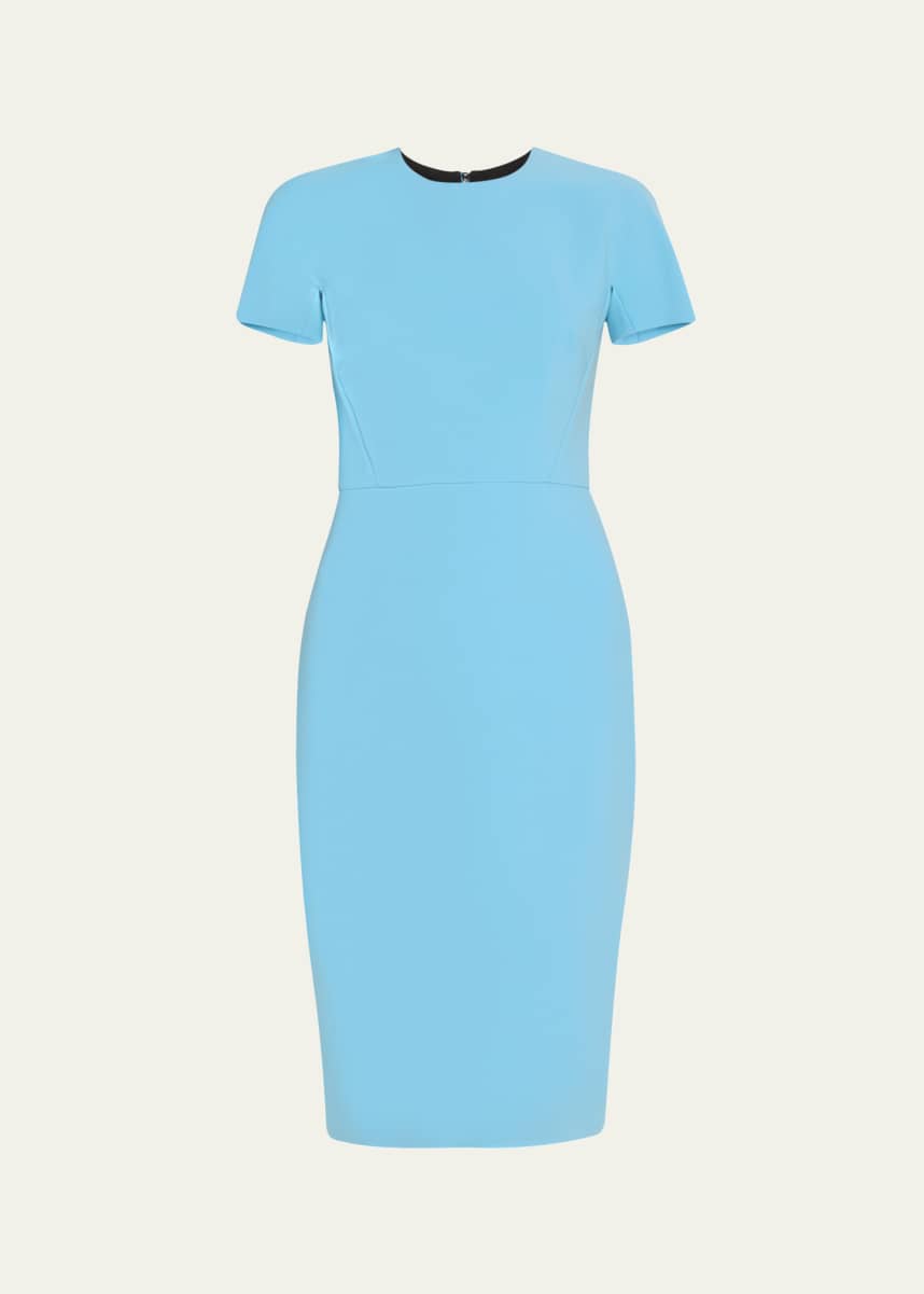 Victoria Beckham Fitted Wool Midi Dress