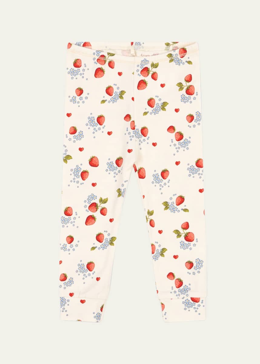 Konges Slojd Girl's Strawberry-Print Pants, Size 9M-2