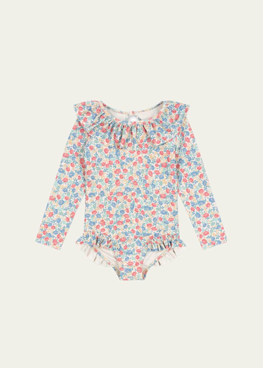 Konges Slojd Girl's Manuca Floral-Print Swimsuit, Size 6M-10
