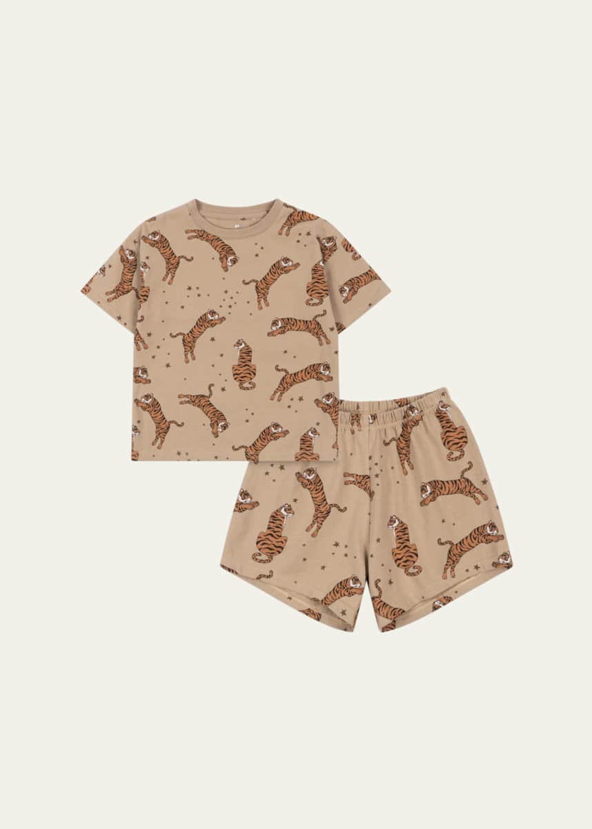 Konges Slojd Kid's Lin Tiger Short Set, Size 9M-6