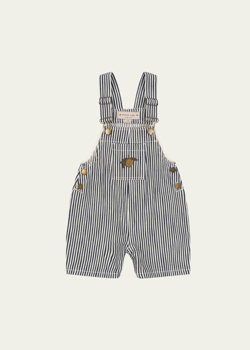 Konges Slojd Kid's Fender Striped Organic Cotton Overalls, Size 9M-6