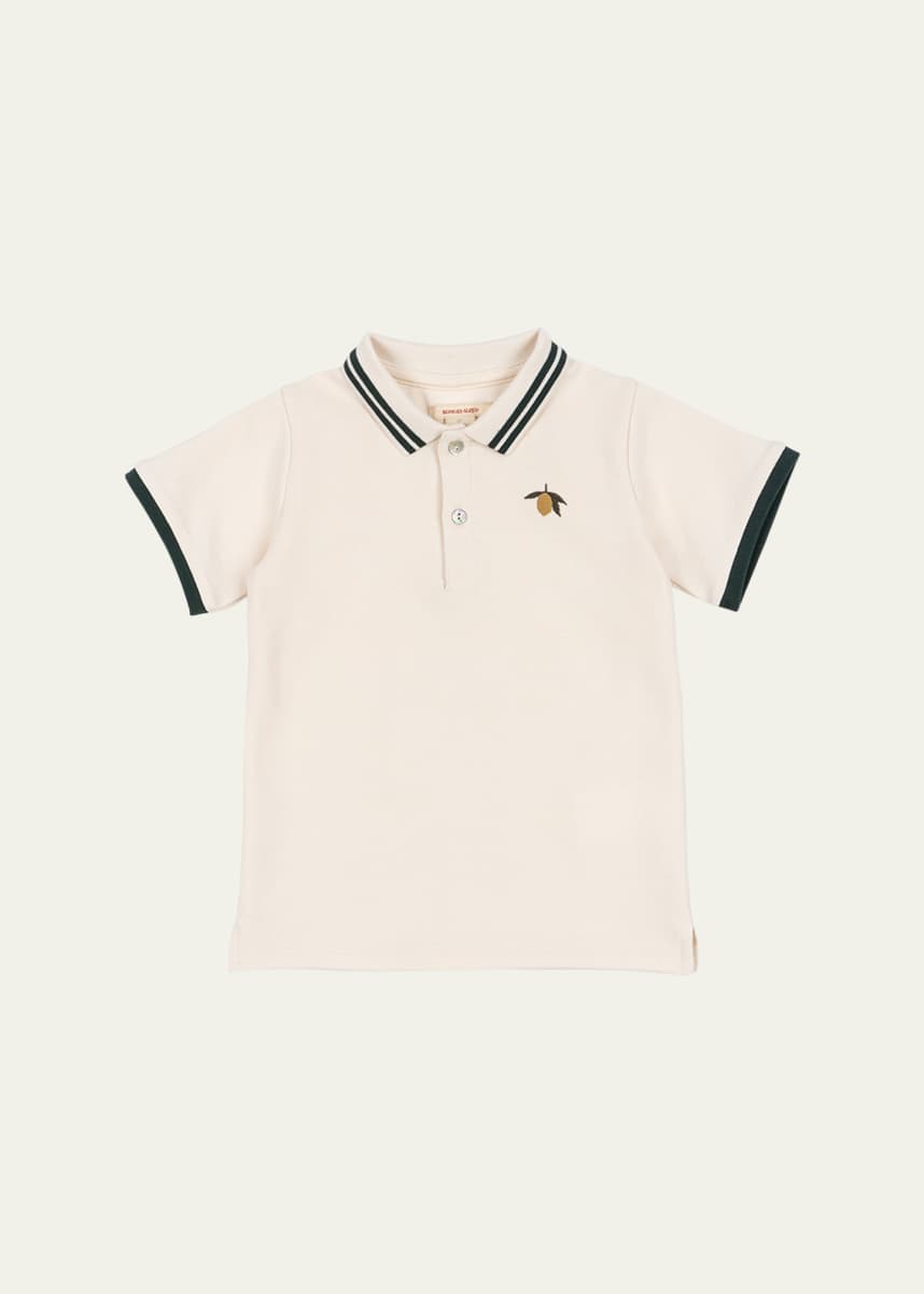 Konges Slojd Boy's Florian Embroidered Polo Shirt, Size 9M-6
