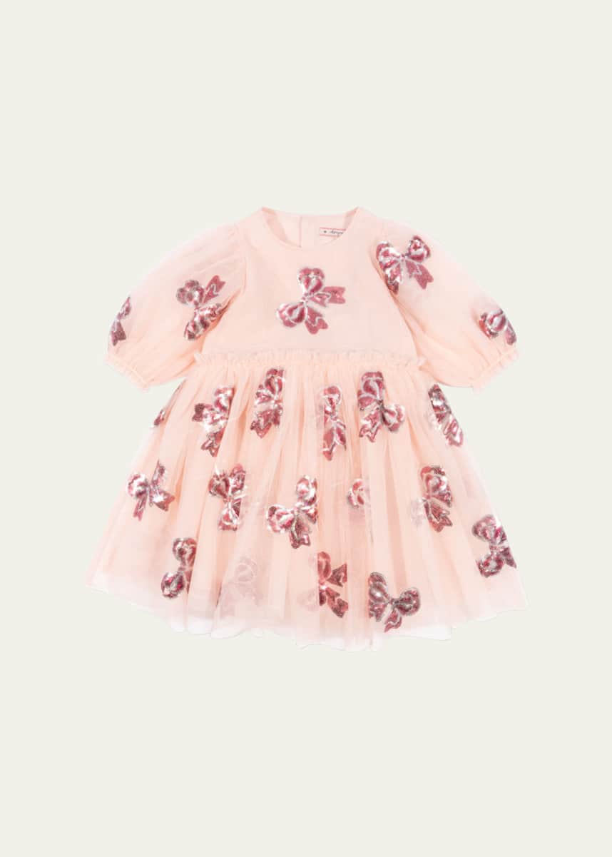 Konges Slojd Girl's Yvonne Tulle Embellished Bows Fairy Dress, Size 18M-10