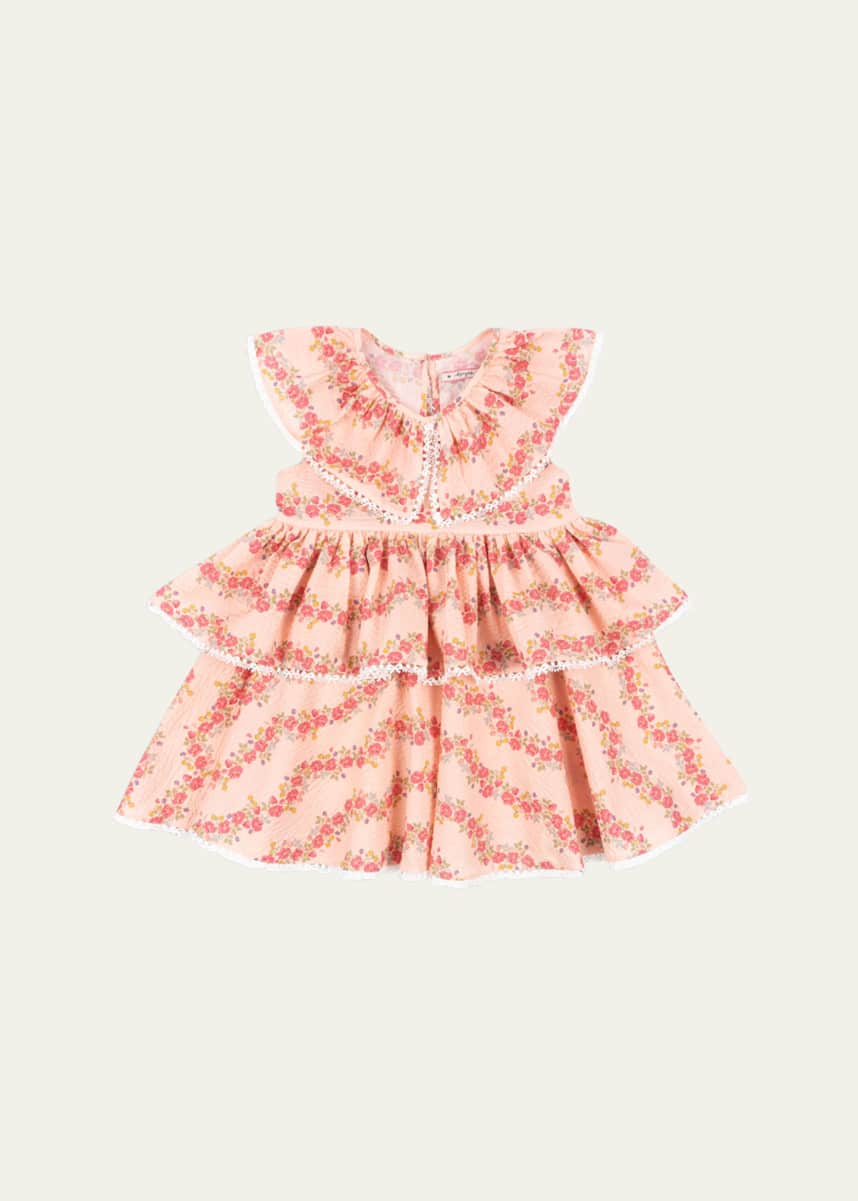 Konges Slojd Girl's Bella Floral-Print Frill Dress, Size 2-10
