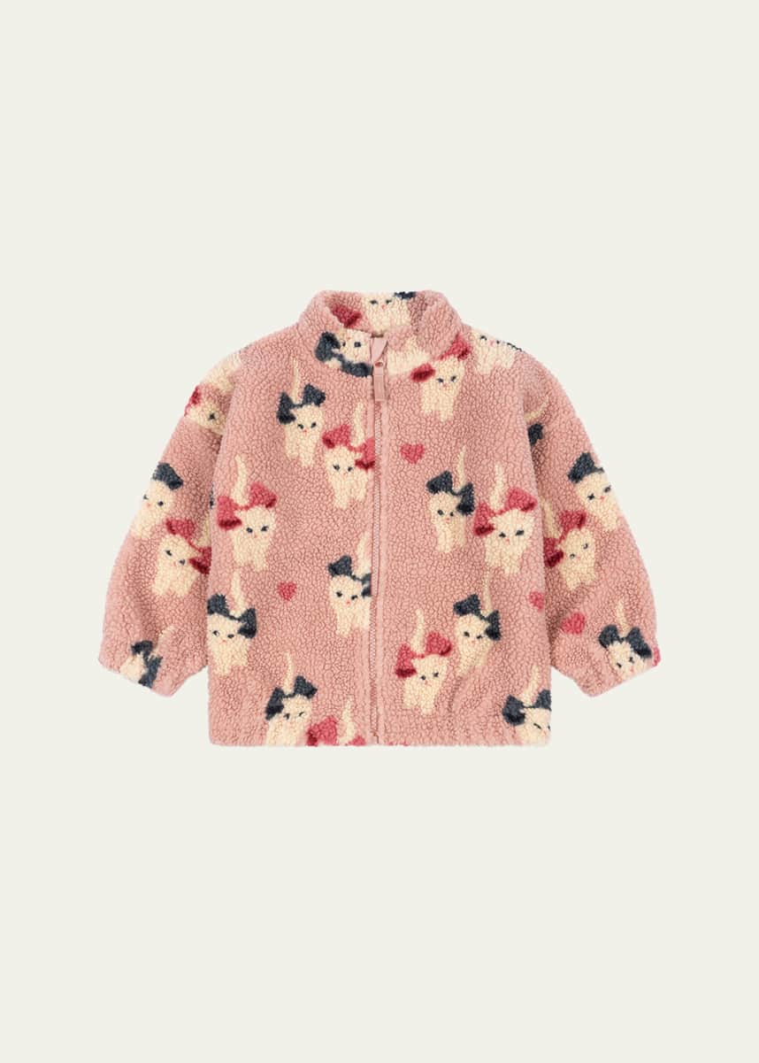 Konges Slojd Girl's Cat Teddy Jacket, Size 9M-10