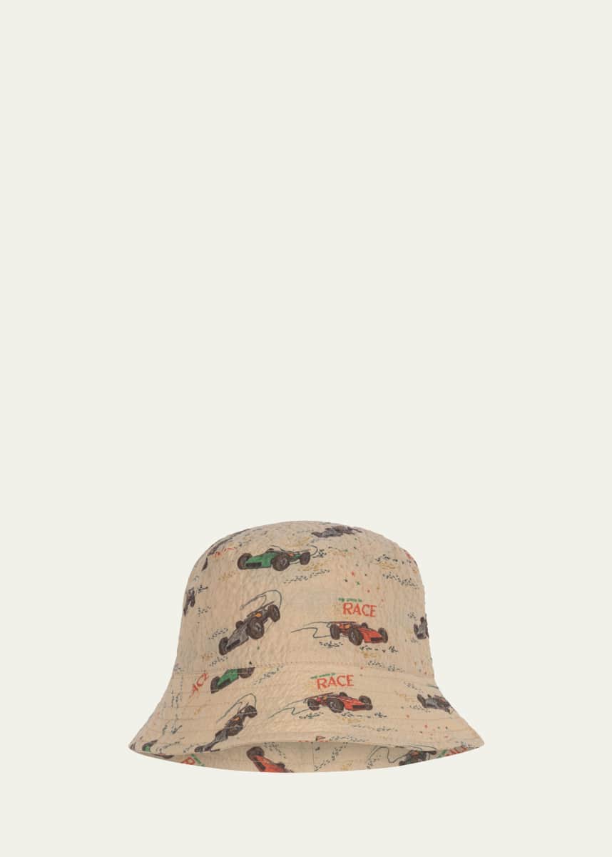 Konges Slojd Boy's Elliot Race Car Bucket Hat, Size 12M-8