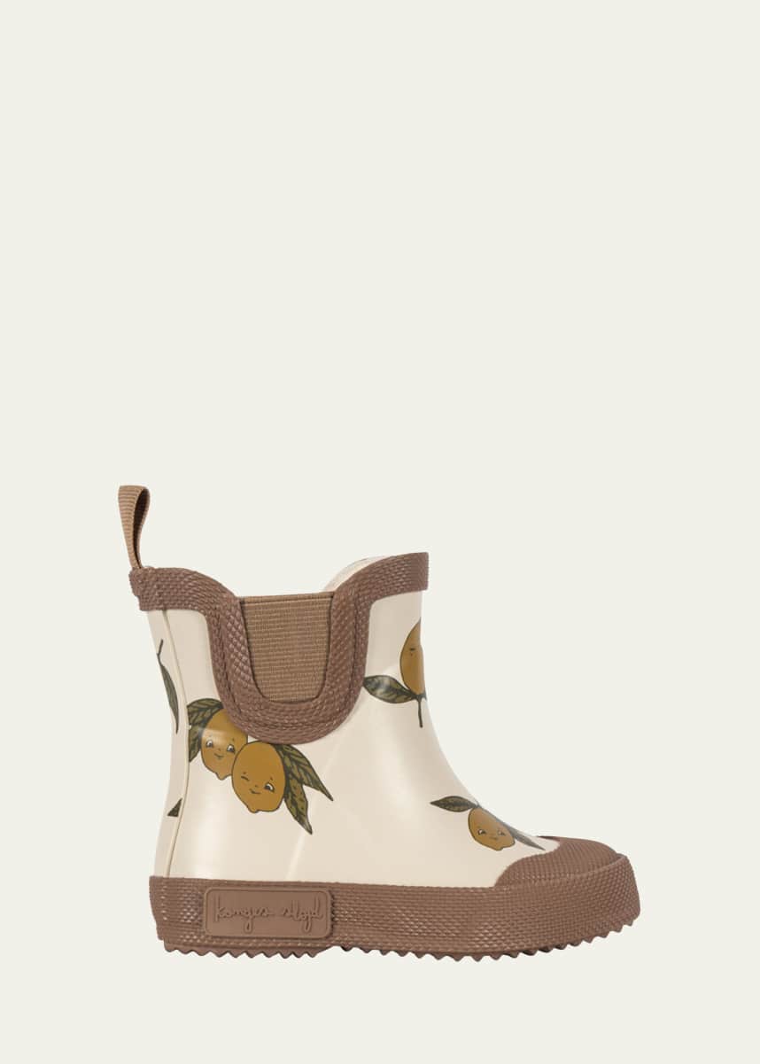Konges Slojd Boy's Lemon Printed Rubber Welly Boots, Baby/Toddler/Kids