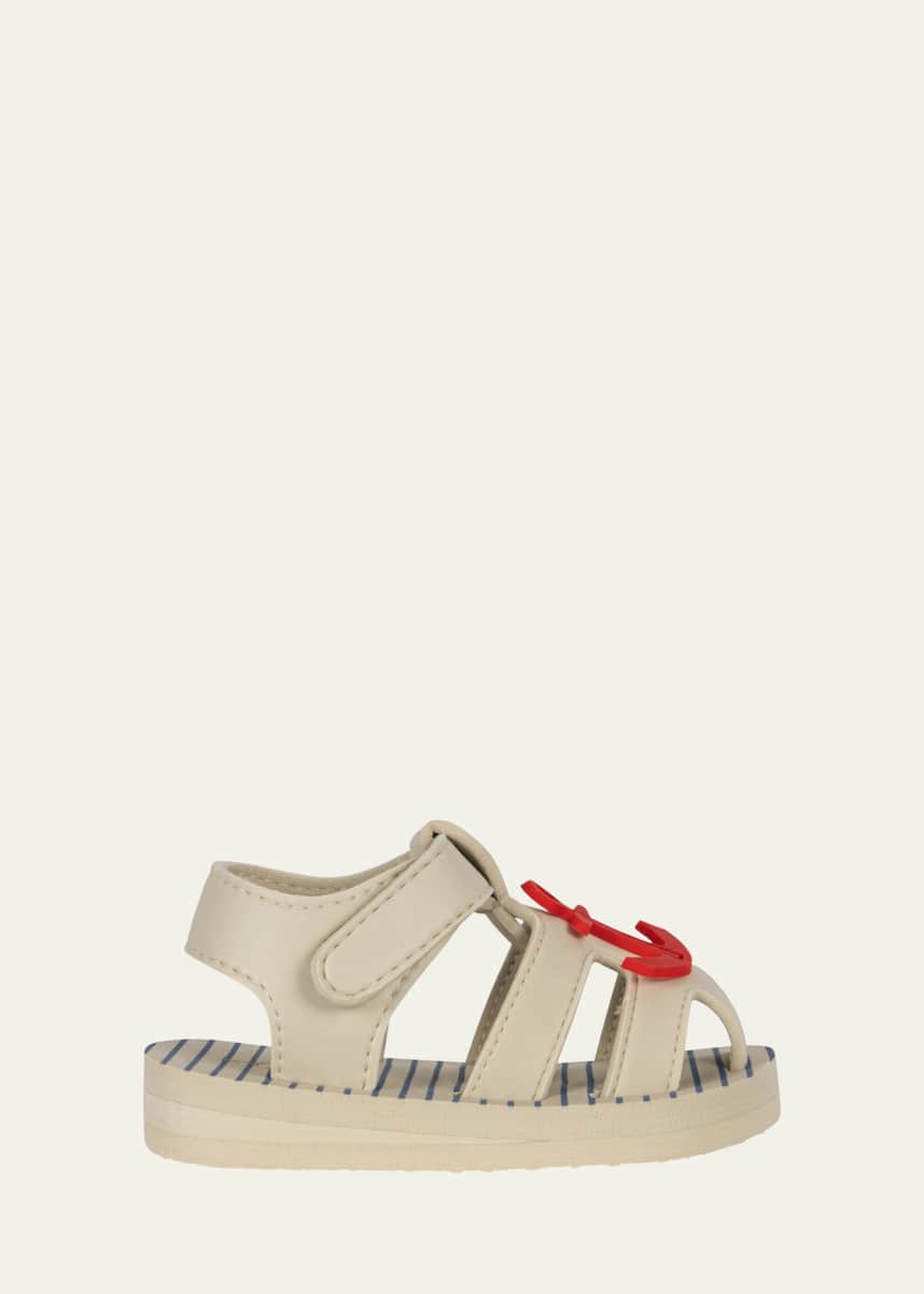 Konges Slojd Boy's Sable Anchor Caged Grip-Strap Sandals, Baby/Toddlers