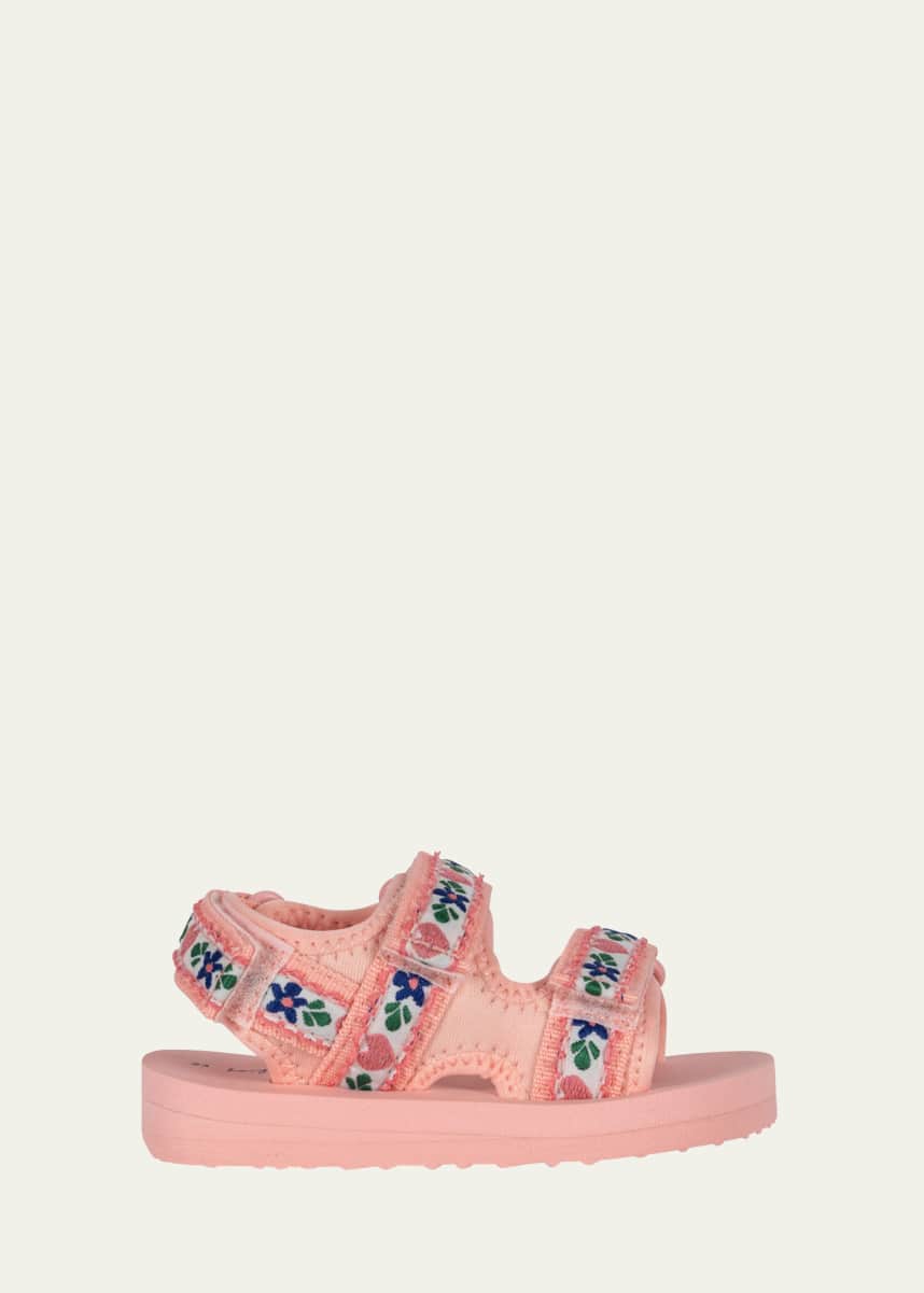 Konges Slojd Girl's Flower Printed Grip-Strap Sandals, Baby/Toddler/Kids