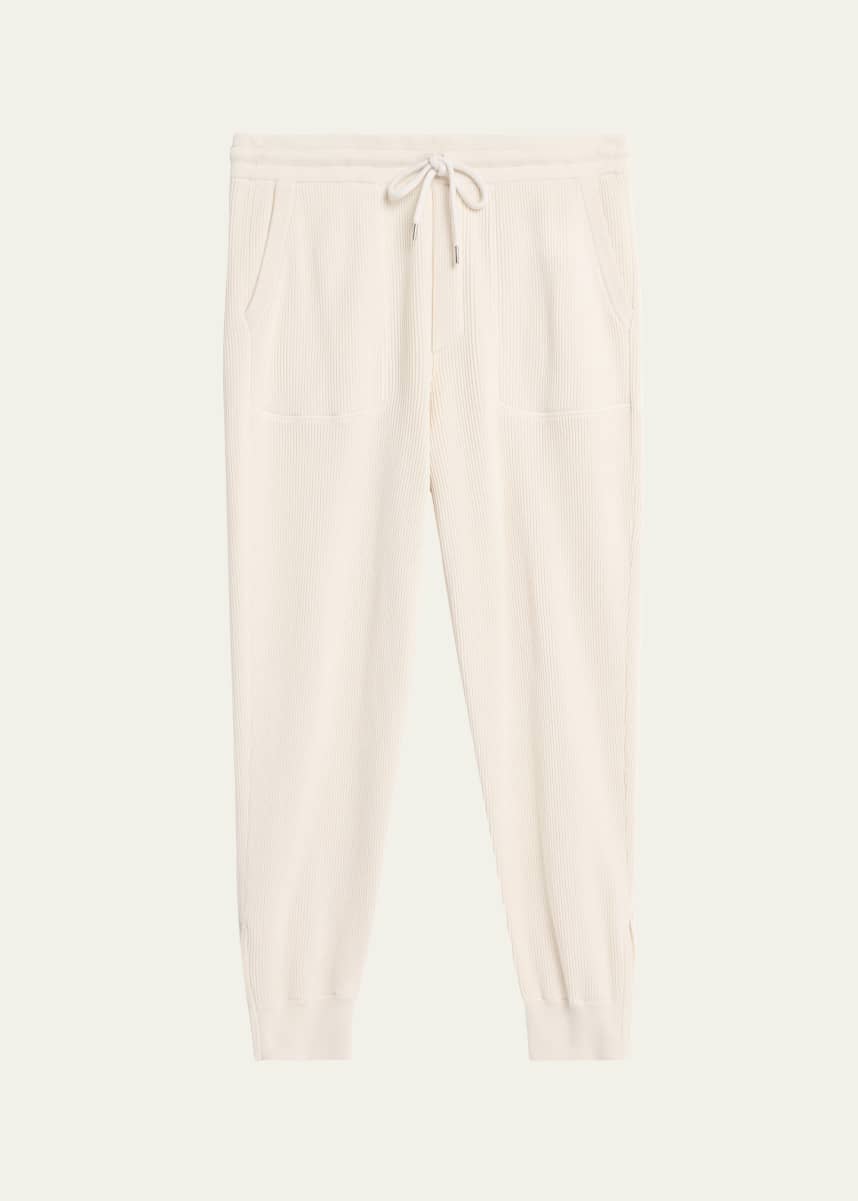 Brunello Cucinelli Men's Ribbed Cotton Sweatpants