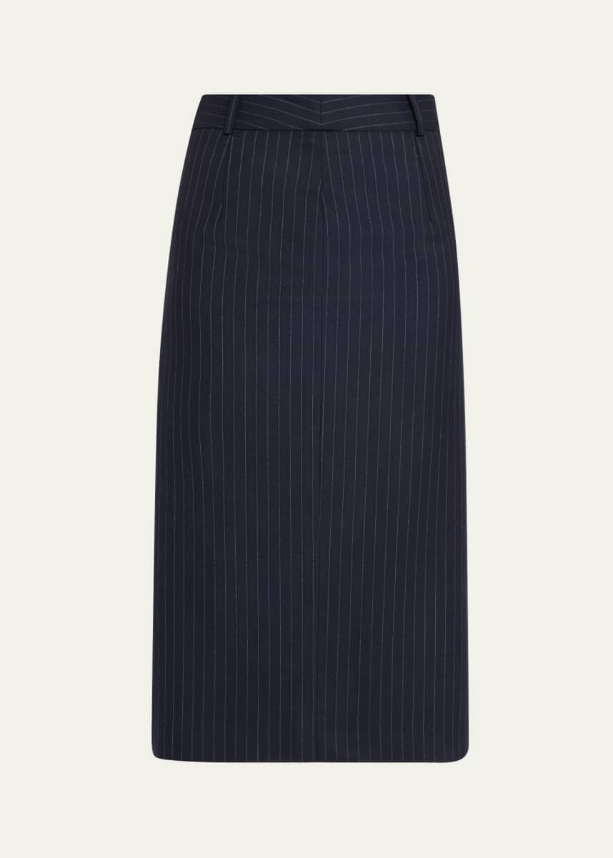 TONYWACK Pinstripe Long Pencil Skirt