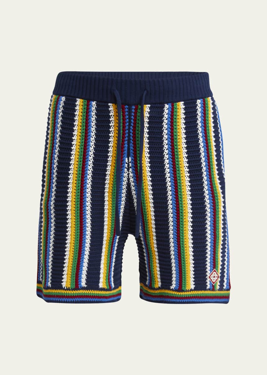 CASABLANCA Men's Multicolor Crochet Shorts