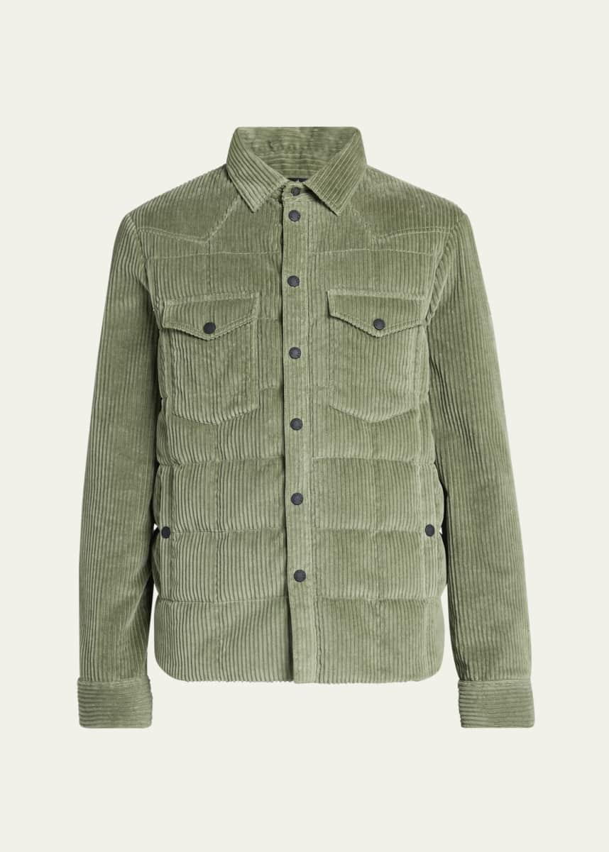 Moncler Grenoble Men's Gelt Down Corduroy Overshirt
