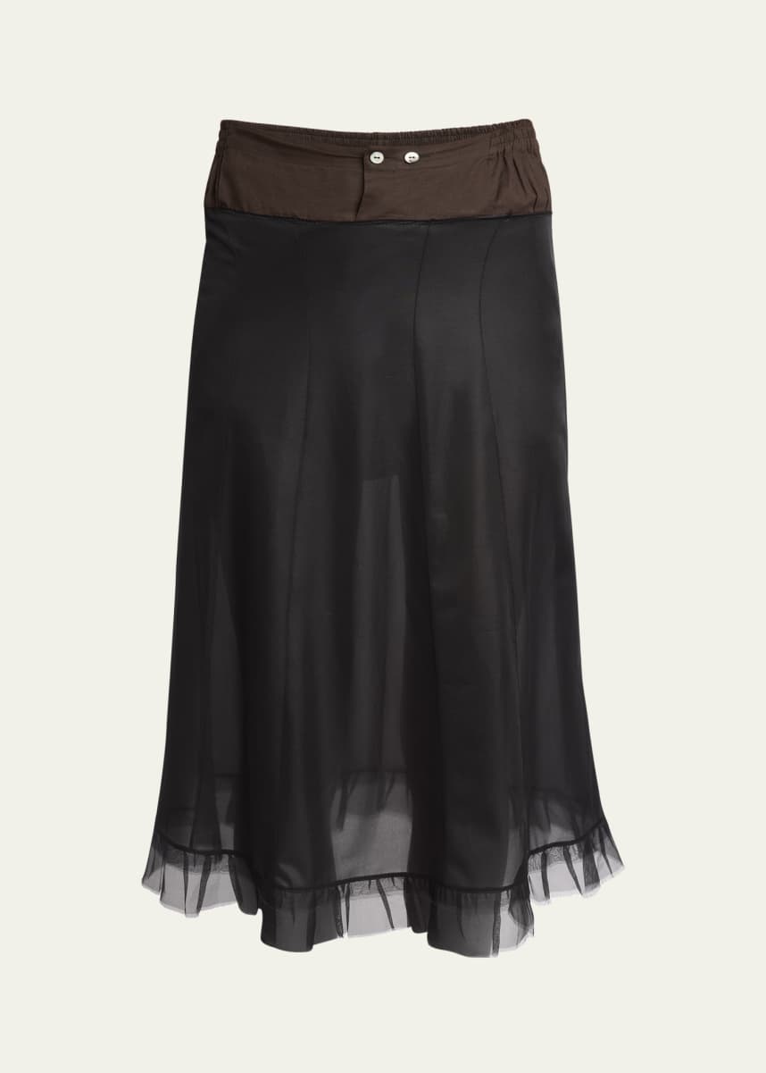 Maison Margiela Hybrid Colorblock Midi Skirt