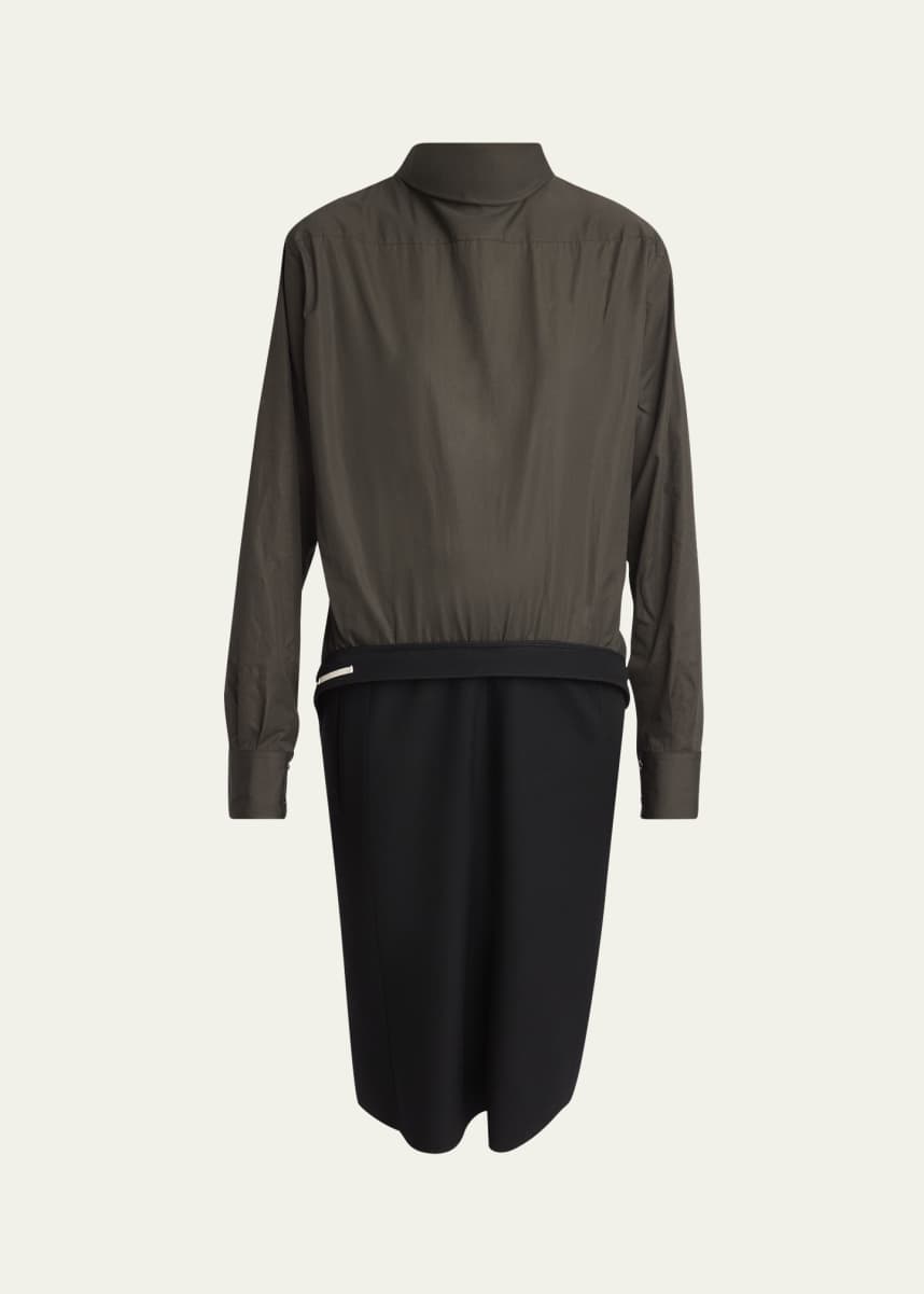 Maison Margiela Hybrid Backward Wool Midi Dress