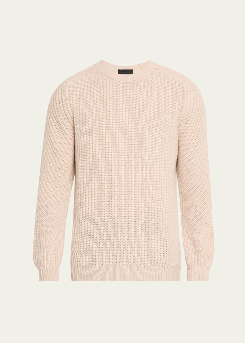 Iris Von Arnim Men's Robertson Stonewashed Cashmere Crewneck Sweater