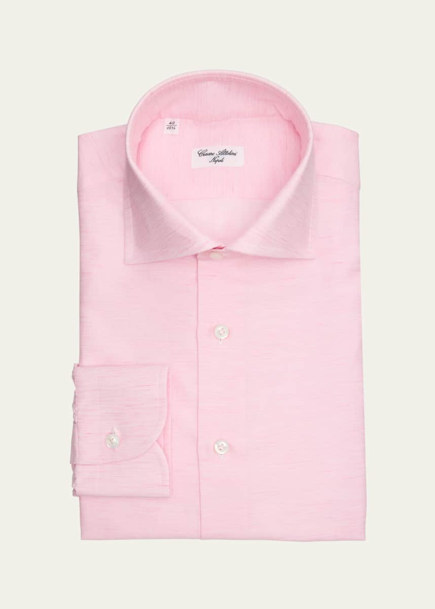 Cesare Attolini Men's Cotton, Linen and Silk Sport Shirt