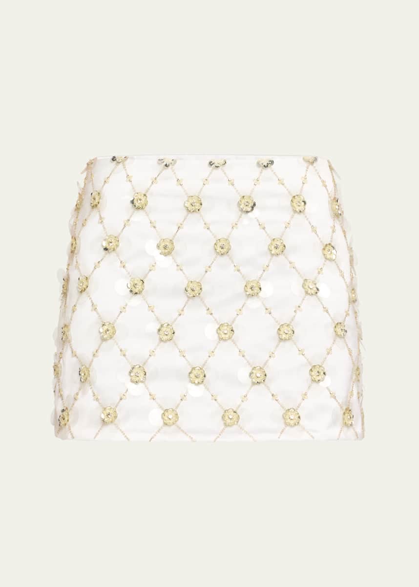 Des Phemmes Beaded Micro Skirt