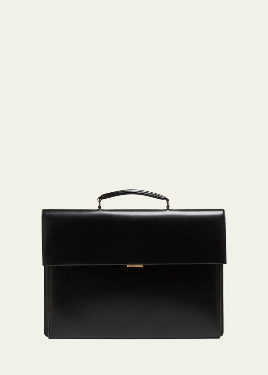 Saint Laurent Men's Smooth Leather Briefcase