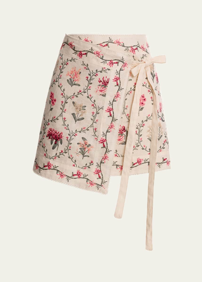 Agua by Agua Bendita Luna Orquidea Mini Skirt Coverup