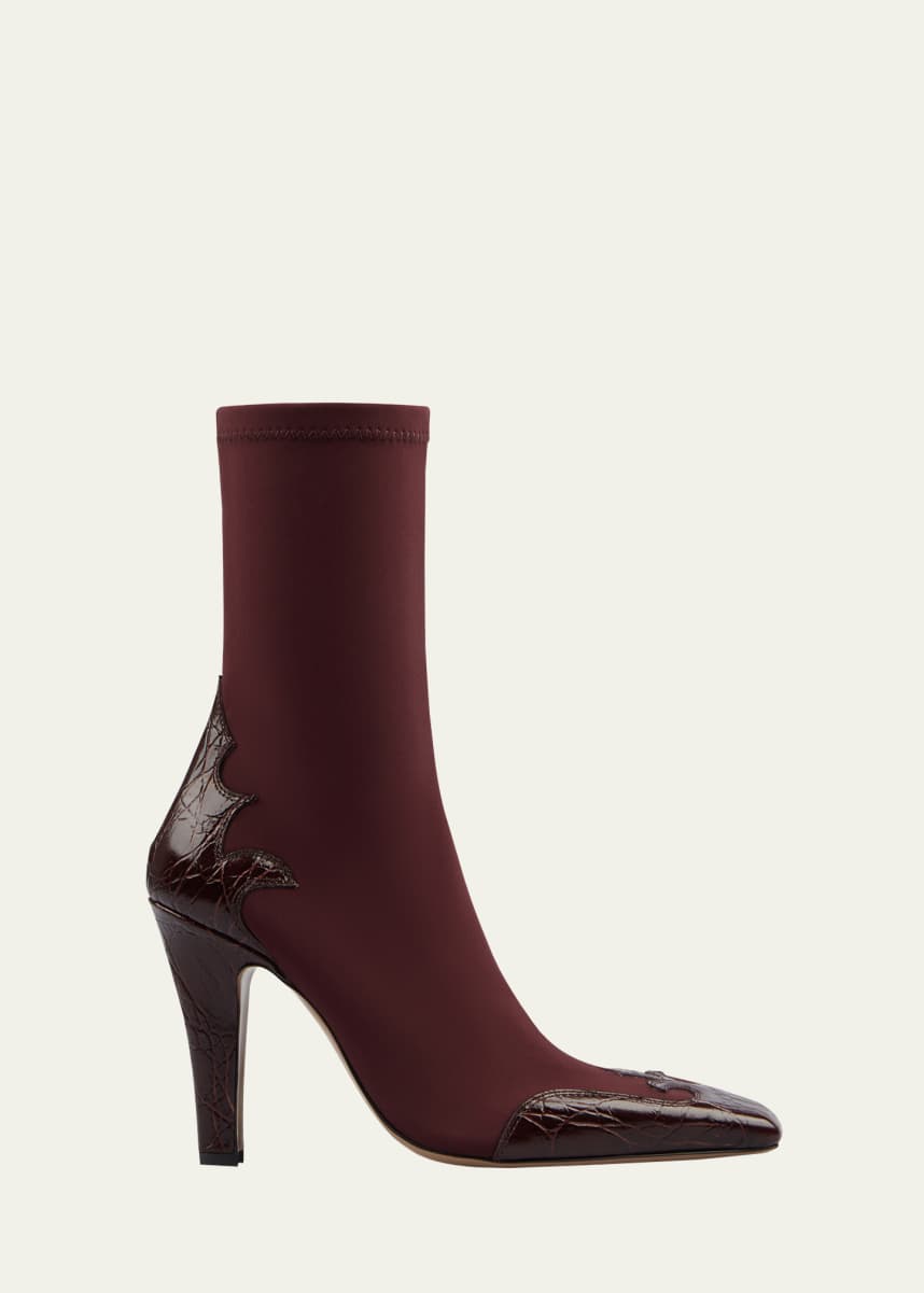 Paris Texas Belle Stretch Leather Western Booties