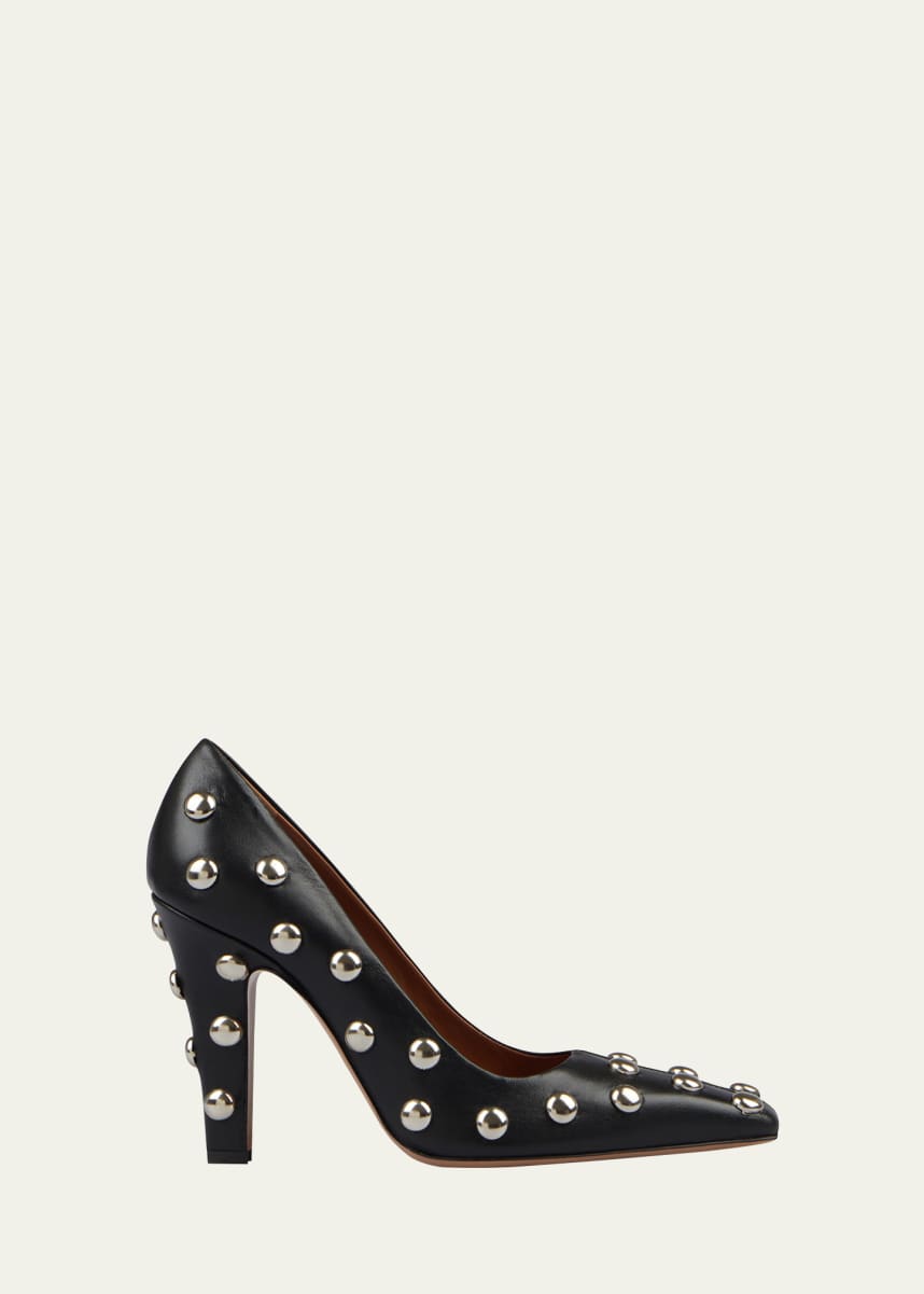 Paris Texas Belle Studded Leather Pumps