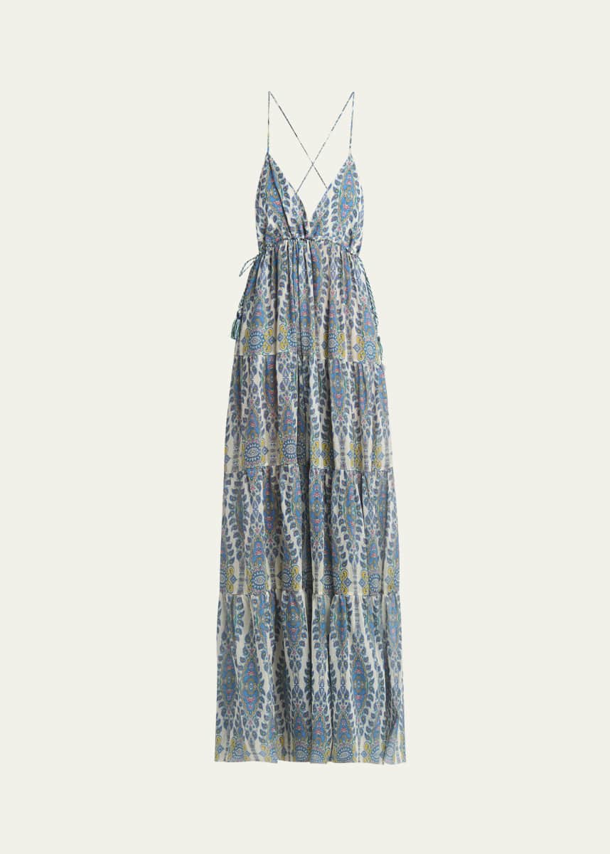 Etro Paisley Drawstring Beach Dress