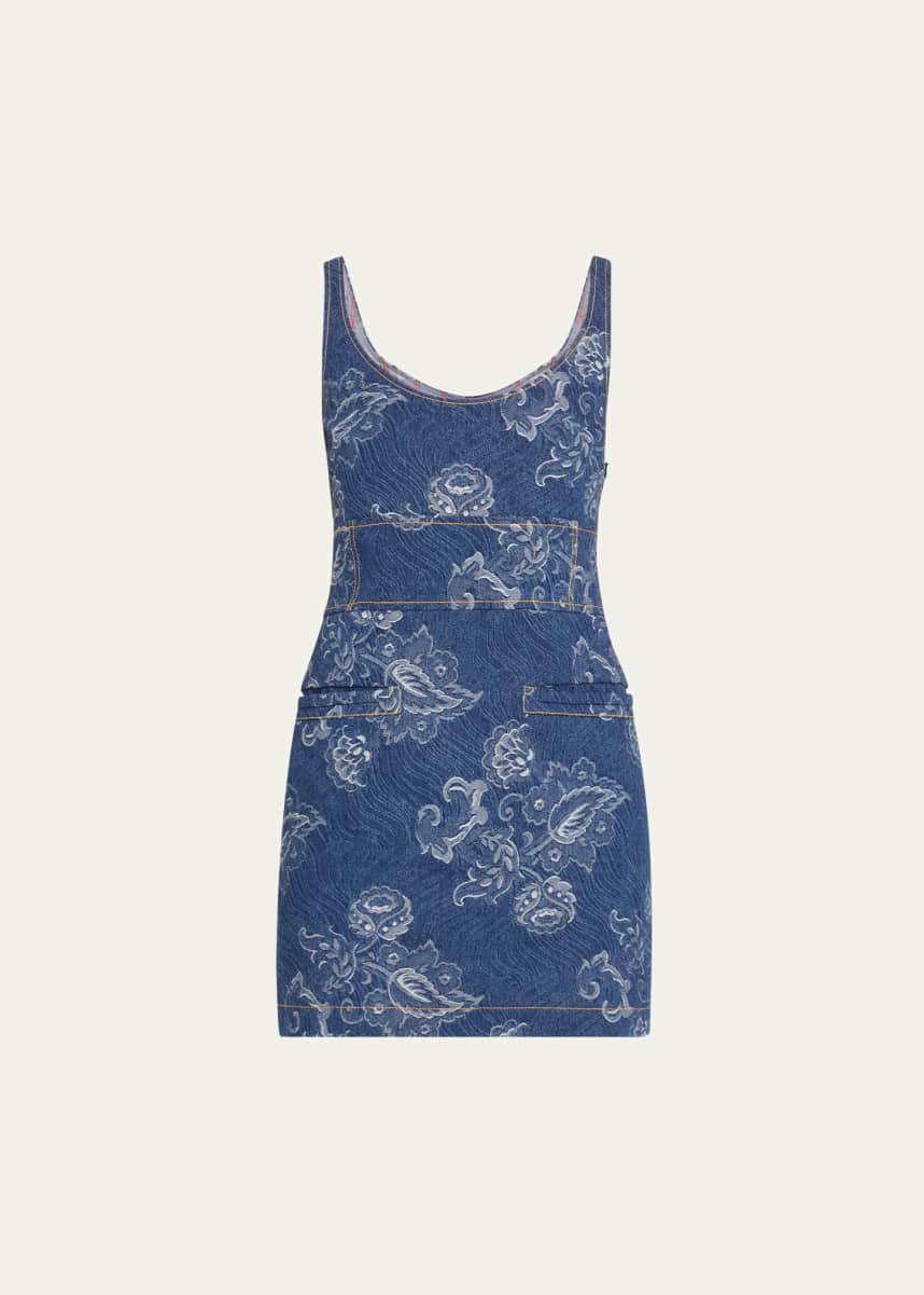 Etro Paisley Denim Mini Dresses