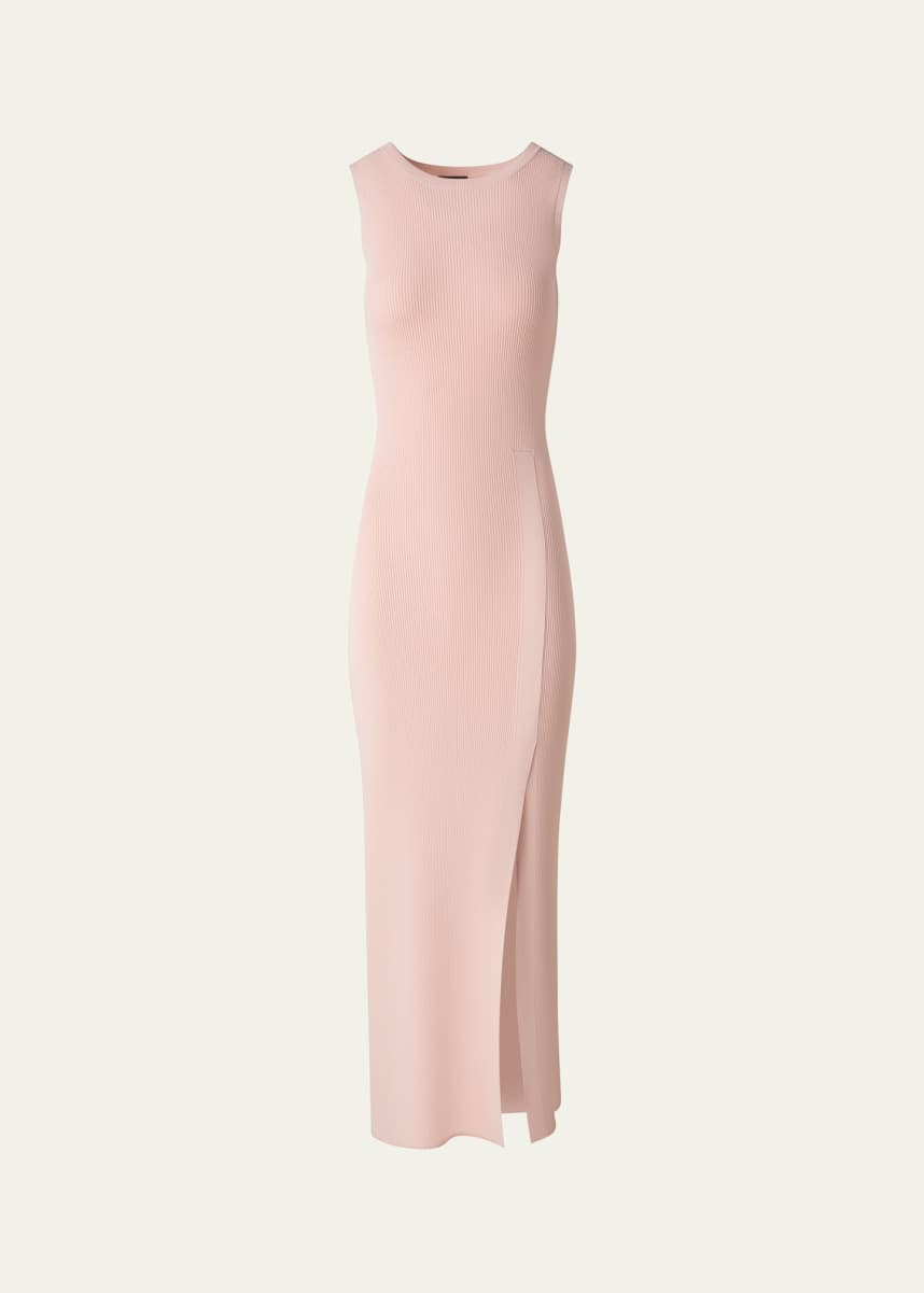Akris Sleeveless Ribbed Stretch Crepe Tube Dress