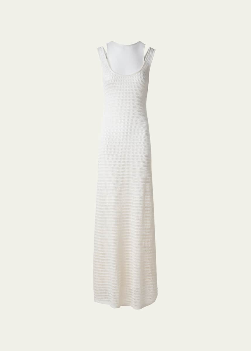 Akris Crochet & Knit Layered Maxi Dress