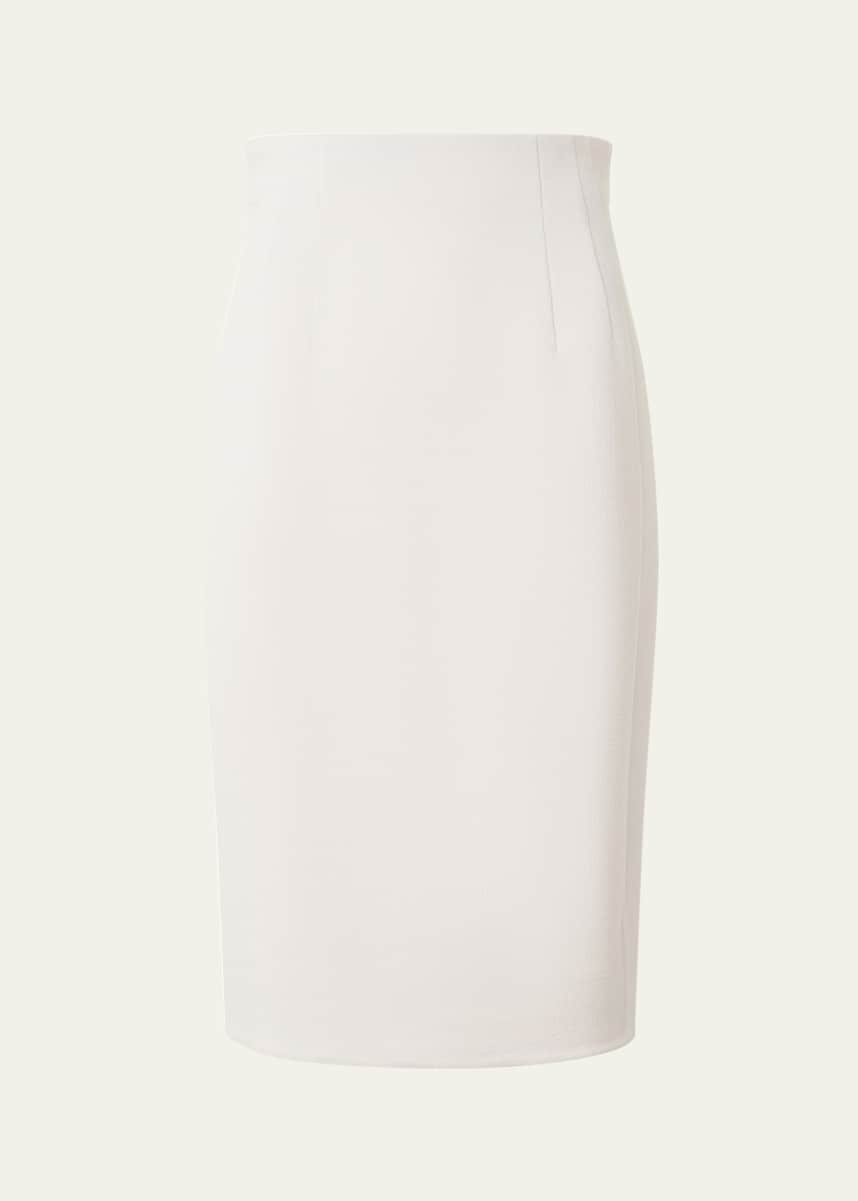 Akris Double-Face Wool Crepe Pencil Skirt