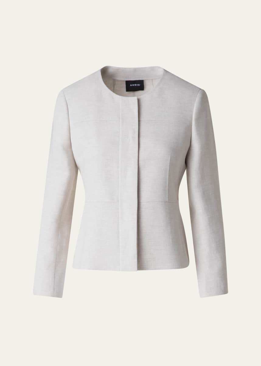 Akris Tina Double-Face Fitted Jacket