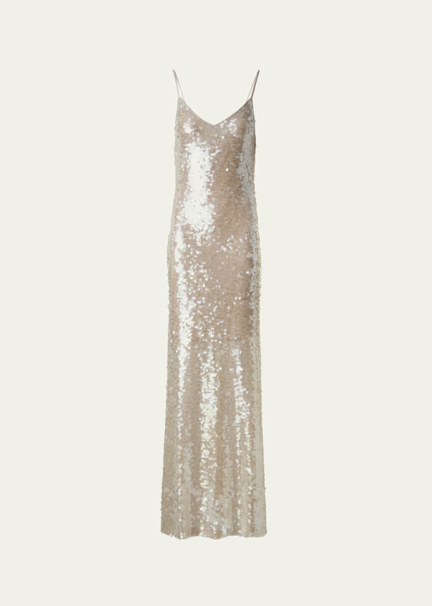 Akris Sleeveless Sequin Gown