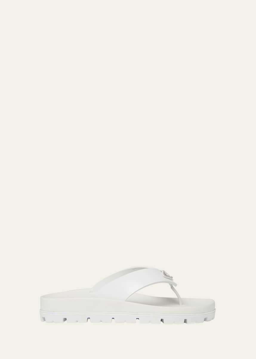 Prada Rubber Thong Slide Sandals
