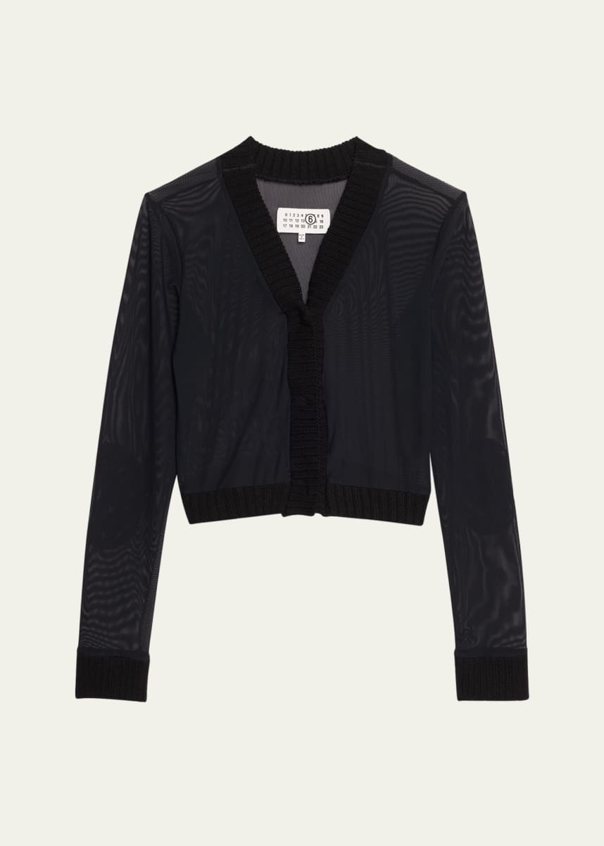 MM6 Maison Margiela Mesh Long-Sleeve Top