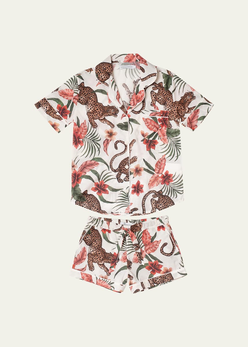 Desmond & Dempsey Floral-Print Cotton Short Pajama Set