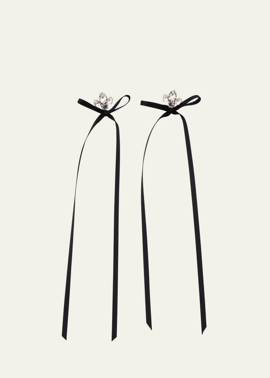 Simone Rocha Victorian Bow Ribbon Stud Earrings