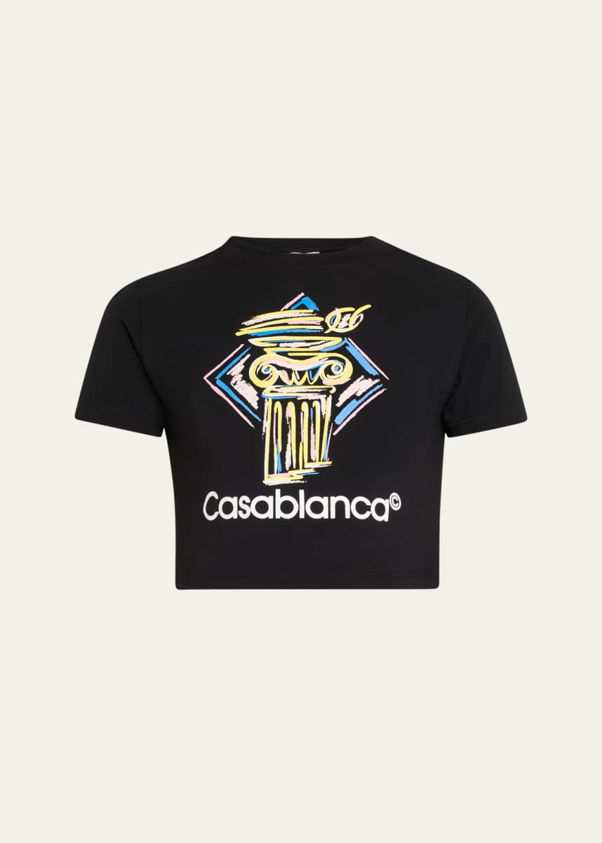 CASABLANCA Diamond Column Print Baby T-Shirt