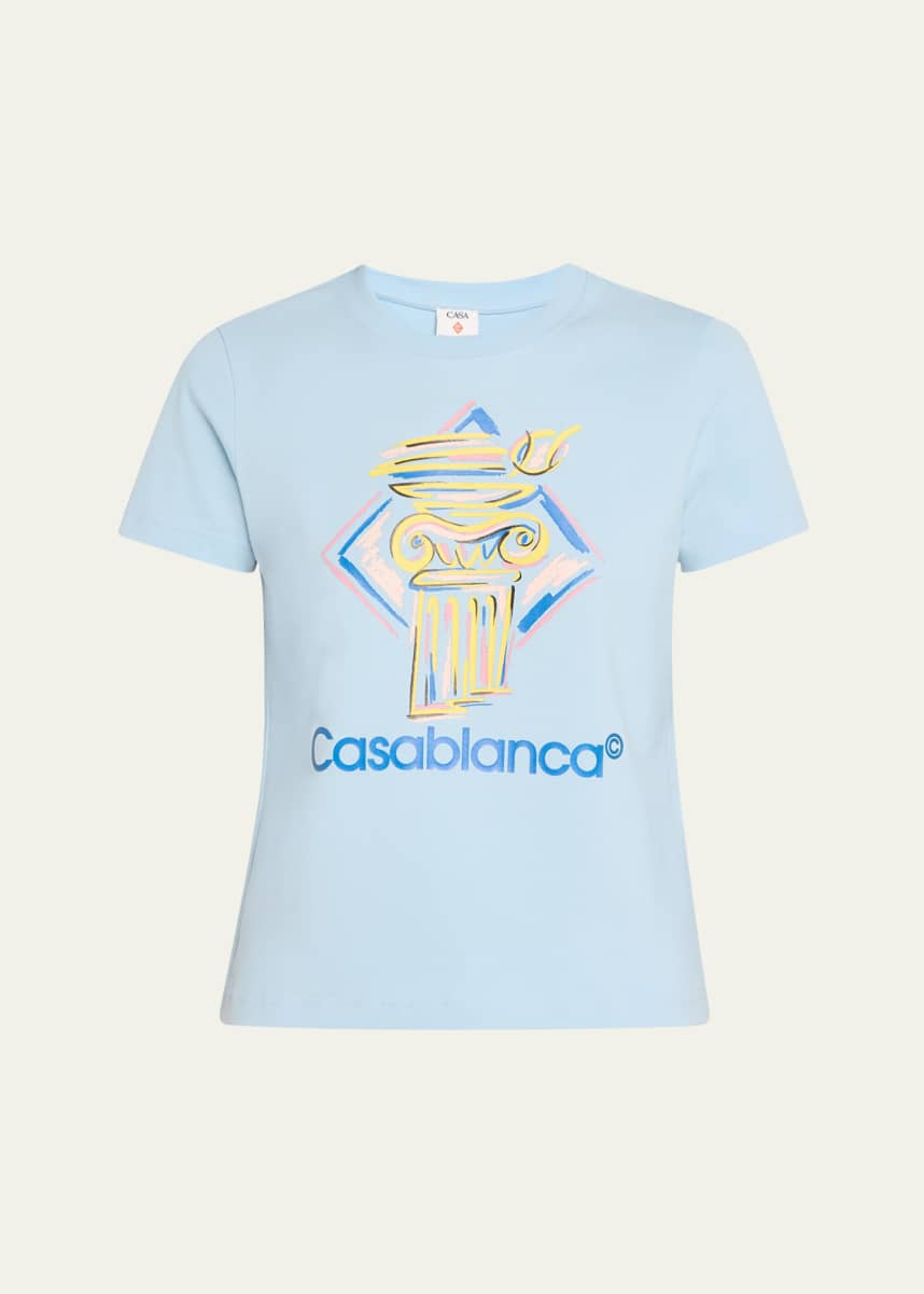 CASABLANCA Diamond Column Printed Fitted T-Shirt