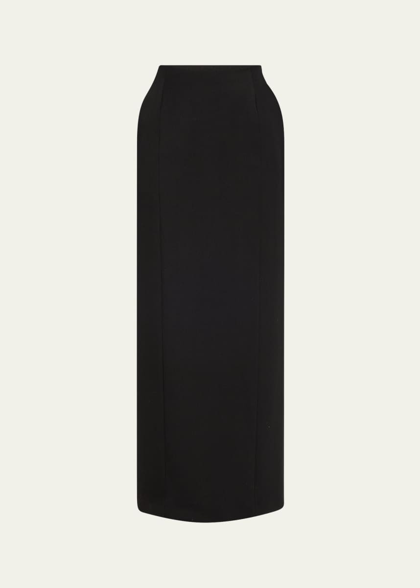 Balenciaga Hourglass Wool Maxi Skirt