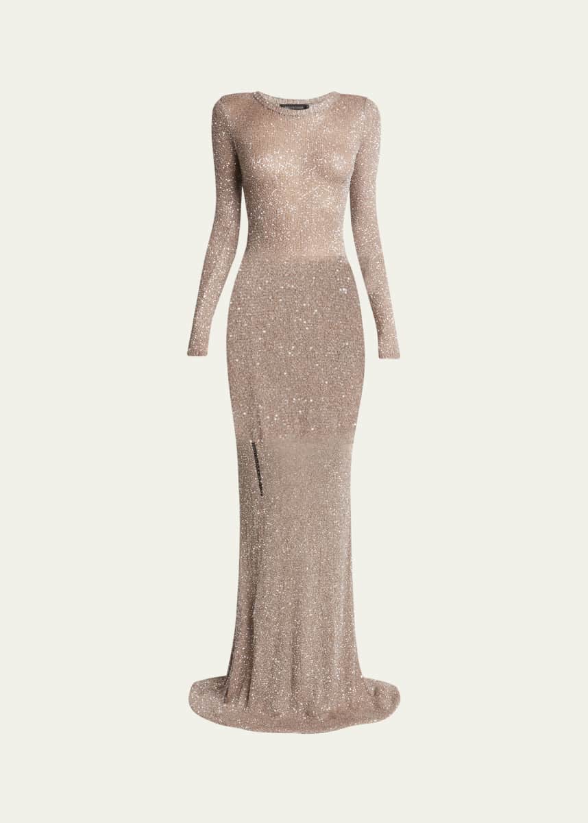 Balenciaga Maxi Sequined Dress