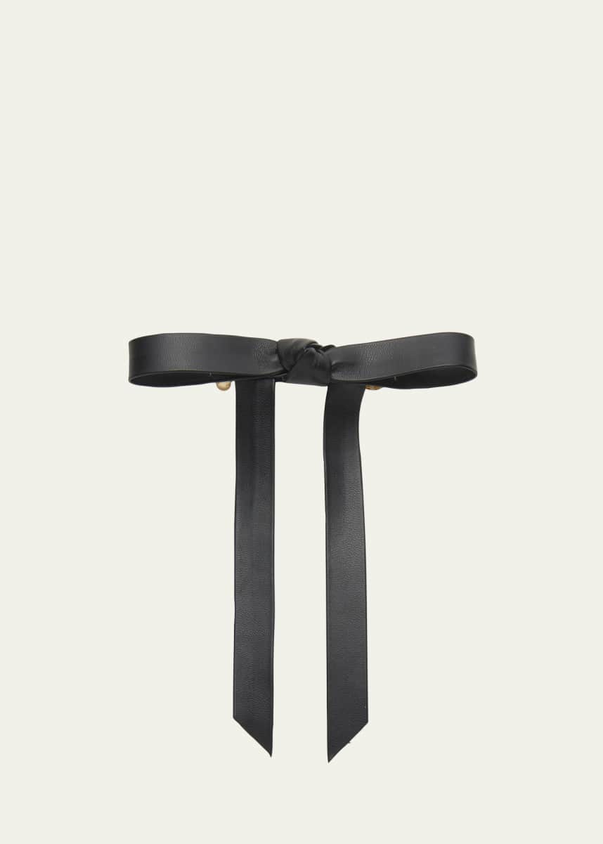Lele Sadoughi Bardot Bow Faux Leather Barrette