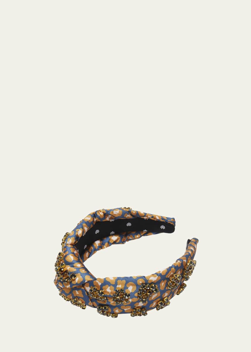 Lele Sadoughi Knotted Leopard Embellished Headband
