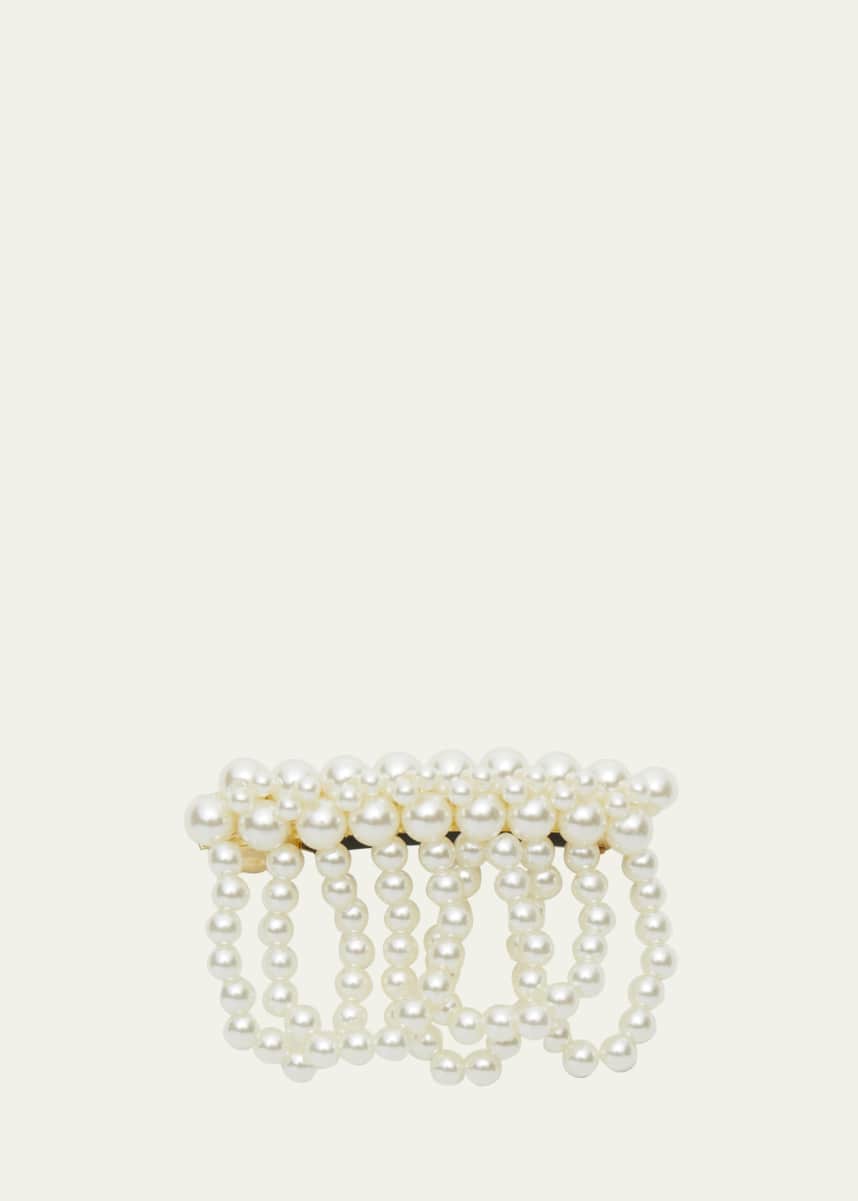 Lele Sadoughi Pearly Fringe Barrette
