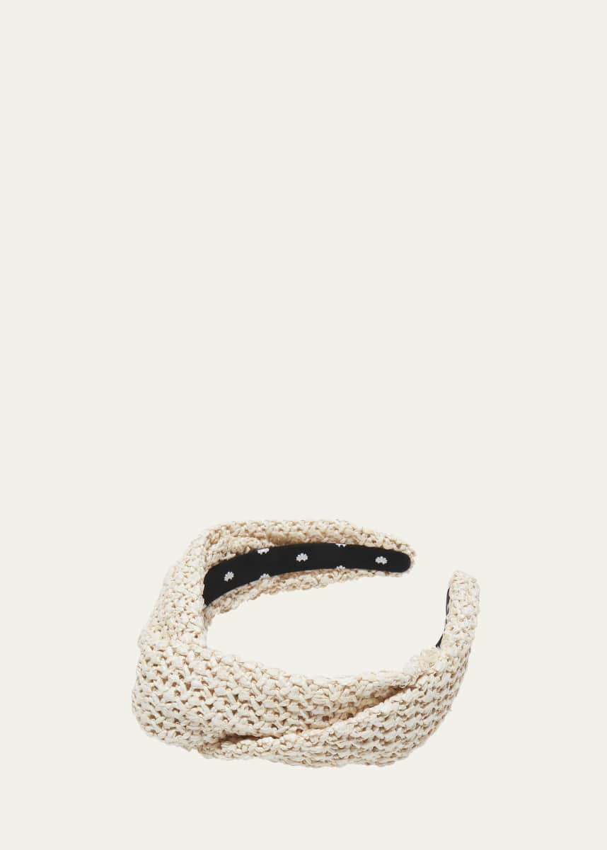 Lele Sadoughi Greta Twisted Raffia Headband