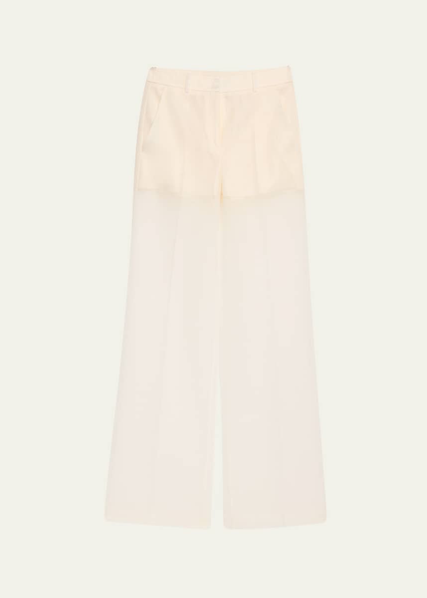 Akris Melin Techno Grid Wide-Leg Pants